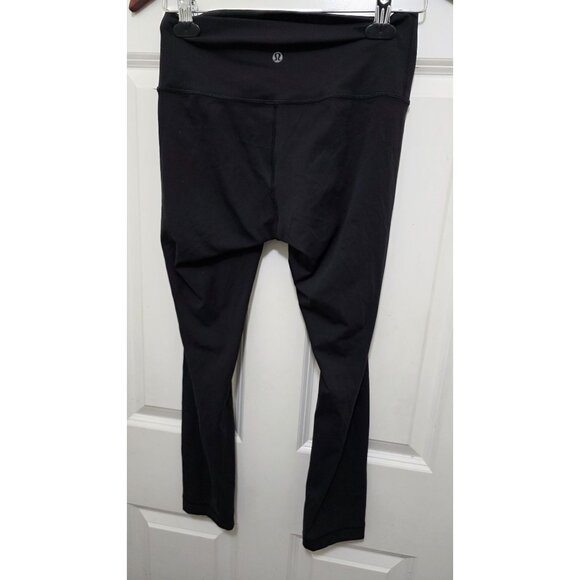Lululemon Black High-Waisted Full-Length Leggings Women's Size 6 Yoga/Activewear - Picture 4 of 7